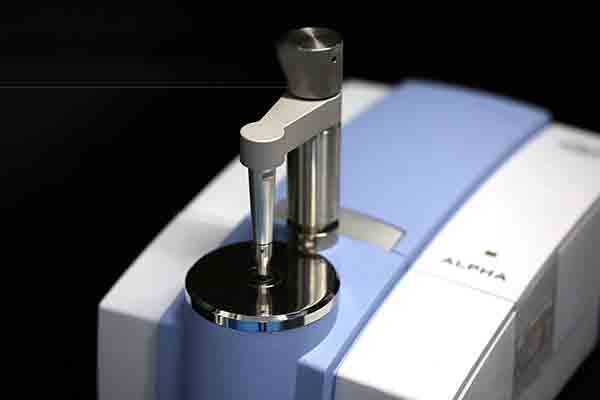 Bruker Alpha II FTIR Infrared Spectrometer in Michigan CNC Machining Parts, Inc.'s QC lab