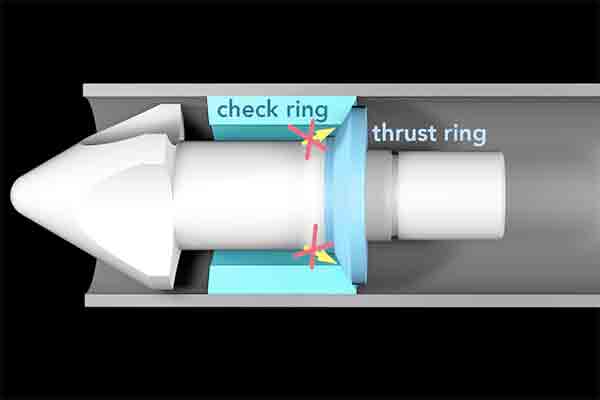 Graphic image of check ring closed.