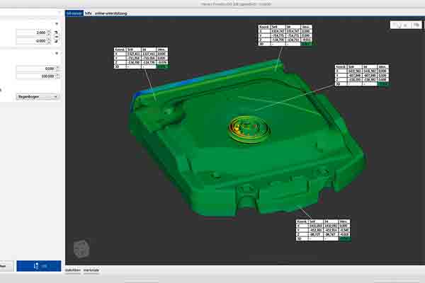 Screen capture of colin3D measurement software