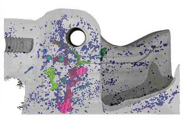 CT scan of PDC porosity