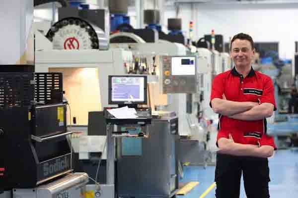 Dave Moir in CNC department at Michigan CNC Machining Parts, Inc.