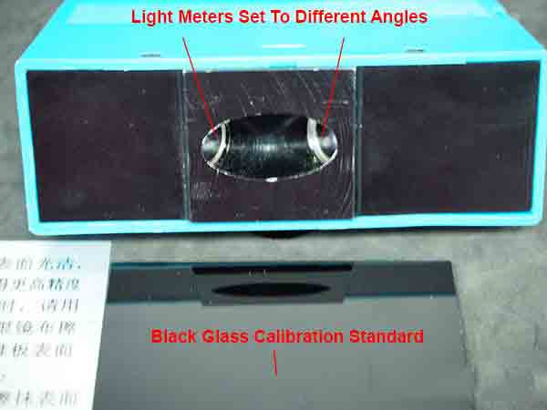 Gloss meter in use at Michigan CNC Machining Parts, Inc.