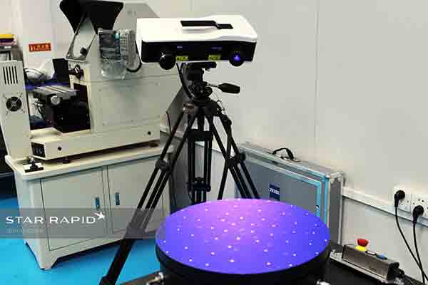 Zeiss 3D LED scanner in use at Michigan CNC Machining Parts, Inc.