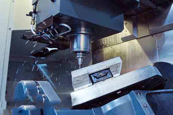 Haas 5 axis CNC mill at Michigan CNC Machining Parts, Inc.