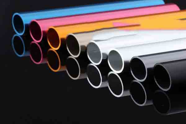 multicolored anodized tubes