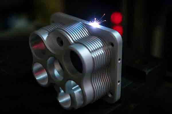 MicaSense being laser etched, Michigan CNC Machining Parts, Inc.