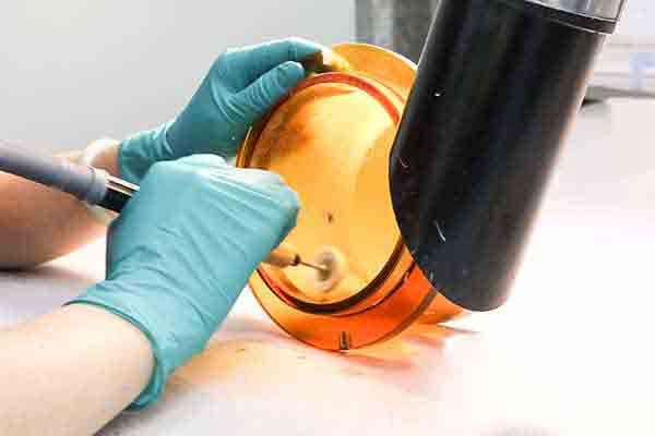 Polishing inside a part for Biorep