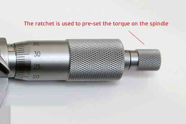 Close-up of ratchet on micrometer, Michigan CNC Machining Parts, Inc.