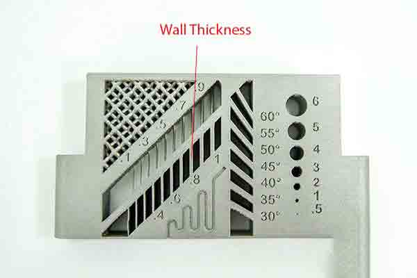 Detail of 3D printed wall thickness