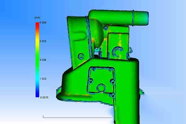 Moldflow wall thickness analysis, Michigan CNC Machining Parts, Inc. case study, nedap